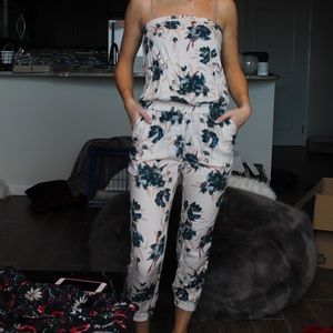 Floral jumpsuit.